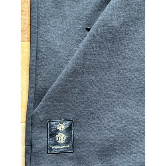 Adidas Manchester United Fleece Jacket Hoodie Men XL Charcoal Gray - Picture 5 of 16